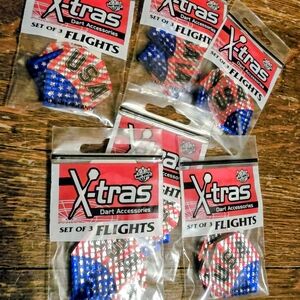 Dart World Xtras USA Flag Dart Flights Set